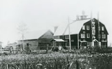 A hops drying facility in Kamifurano, around the year 1941