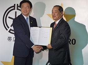 The “Comprehensive Partnership Agreement” with Obihiro City in October 2015